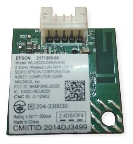 Tarjeta Modulo Wifi Impresora Epson Xp-431 Mfc-7890