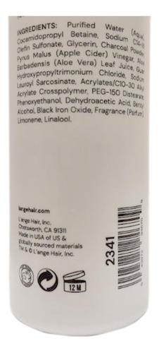 Lange Hair Détox Shampoo De Limpeza Profunda Com Carvão