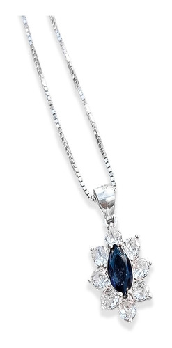 Imagen 2 de 4 de Collar De Plata De Ley 925 Modelo Nilam