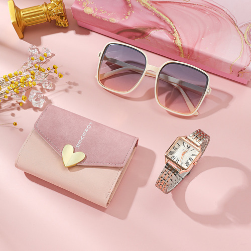 3pcs/set Prácticos Lotes De Regalo Gafas De Sol Monedero
