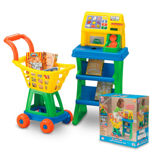 Set Super, Carro + Caja Scanner American Plastic; Que Regalo