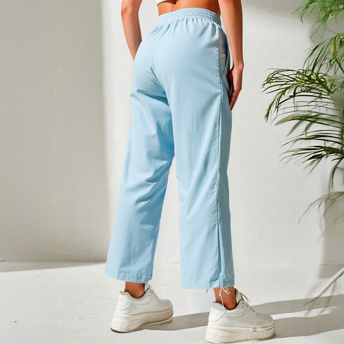 Pantalón Cargo Mujer Corte Recto Con Resorte Y Cordón