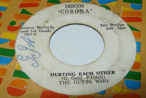 Jch- The Gues Who Hurtin Each Other / Babys Birthay 45 Rpm 