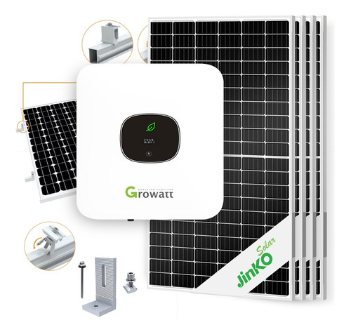 Kit Solar 1,88 Kwh - 2 Ktl / Monofásico On-grid / Chapa