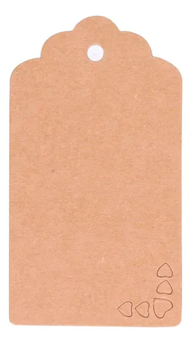 * 100 Etiquetas Para Ropa, Papel Kraft De Doble Cara, Para
