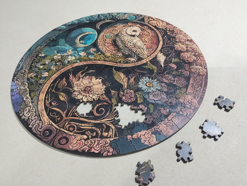 Rompecabezas De Madera Elemental Puzzle. Buho - Cod 206