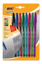 Comprar Bolígrafo Biromes Lapiceras de colores fashion vibrantes Bic Cristal Ultra Fina Precisión y suavidad 0.7mm X8 Color De La Tinta Surtido Escolares