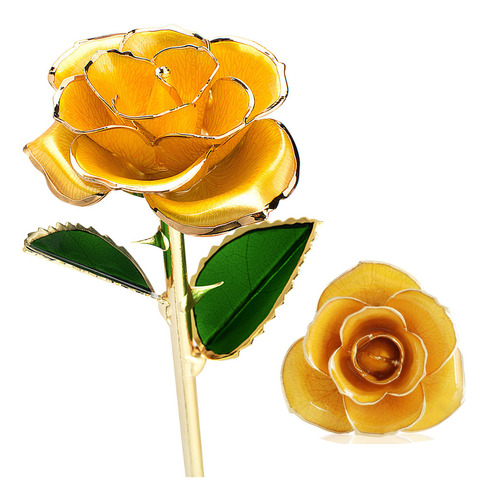 Rosas Chapadas En Oro, Regalo De Cumpleaños Y Día De San Val