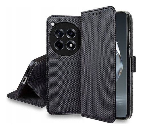 For Oneplus 12r Pu Wallet Card Holder Flip Buckle Stand Case
