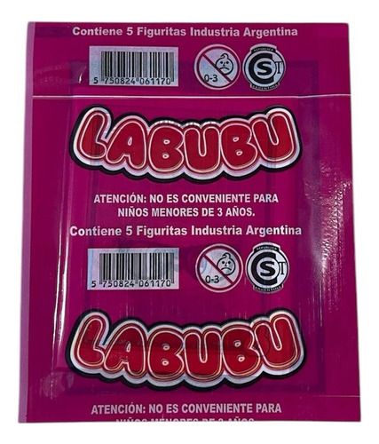 Figuritas Labubu 2025 X 50 Sobres. Rey Labubu Sticker Design