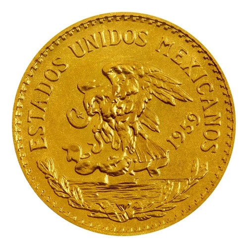 Moneda Azteca 20 Pesos Oro 1959 Serie Del Centenario (Usado)