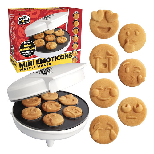 Mini Máquina De Tortitas Con Gofres ¡guau! , 1000 W, Emojis