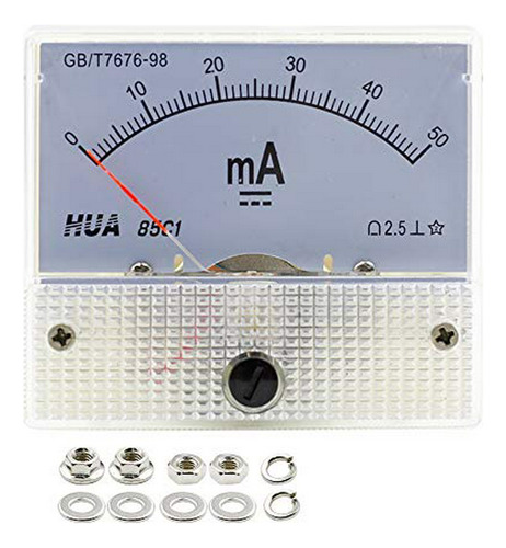Medidor De Amperímetro Mecion Dc 0-50ma Panel De Corriente A