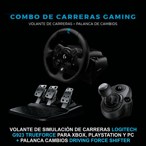 Timón Logitech G923 Para Pc / Xbox X|s One + Palanca Cambios