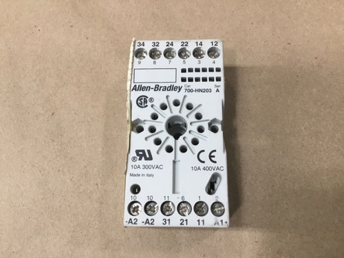 Allen-bradley 700-hn203 Tube Base Relay Socket 10a Relay Ccf