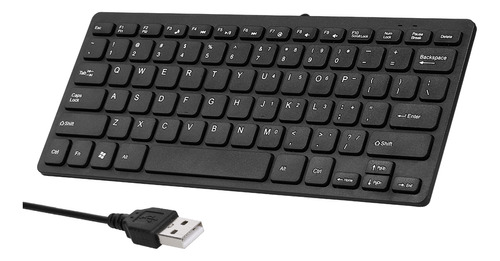 Teclado K-1000 Mini Teclado Negro Mini Usb De 78 Teclas