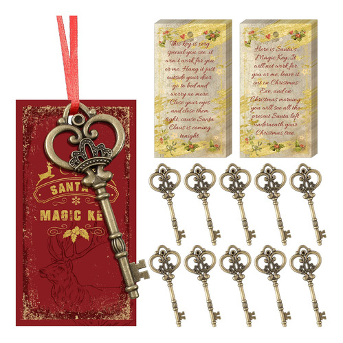 Kathfly Llave Papa Noel Para Decoracion Navidad Metal Casa