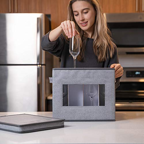 Caja De Almacenamiento Para Copas De Champán Veno, Con Tapa,