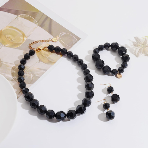 Coiris Conjunto De Collares De Hilo De Cuentas Acrílicas Gru