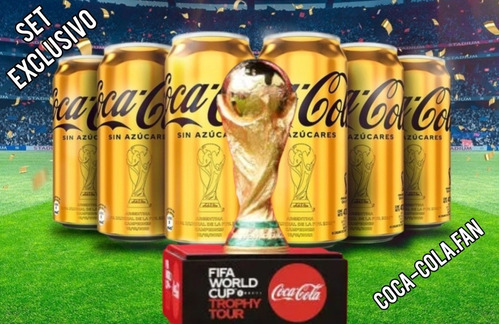 Set Pack Latas Campeones + Mini Trofeo Coca-cola Cokefanar