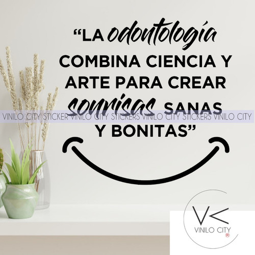 Vinil Decorativo Para Consultorio Dental Sonrisas Sanas