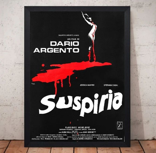 Cuadro Suspiria Darío Argento Marco Con Vidrio 35x50