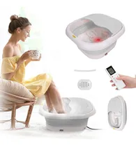 Comprar Tina De Masaje Para Pies Electrico Spa Portatil Plegabletina Spa Para Pies Electrica Baño De Pies Plegable Burbujasrosa Y Gris, 110v