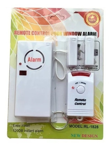 Alarma Antirrobo Sonora Sensor Puerta Ventana Control R1828