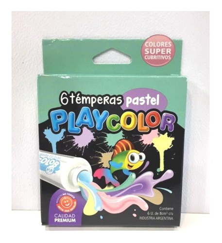 Tempera Playcolor Pastel X 6 Unidades