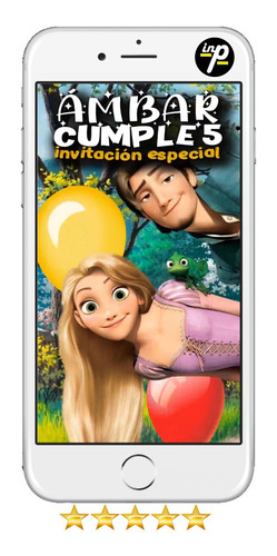 Video Invitación Animada Enredados Rapunzel - La Mejor !!!!!