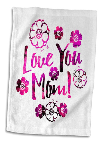 Toalla De Mano 3d Rose Pretty In Purple Love Your Mom, 15 Un