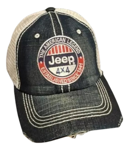 Gorra 4x4 Blue Jean Jeep - A Pedido_exkarg