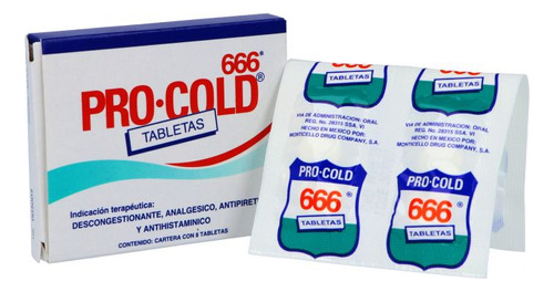 Pro Cold 666 Caja Con 8 Tabletas