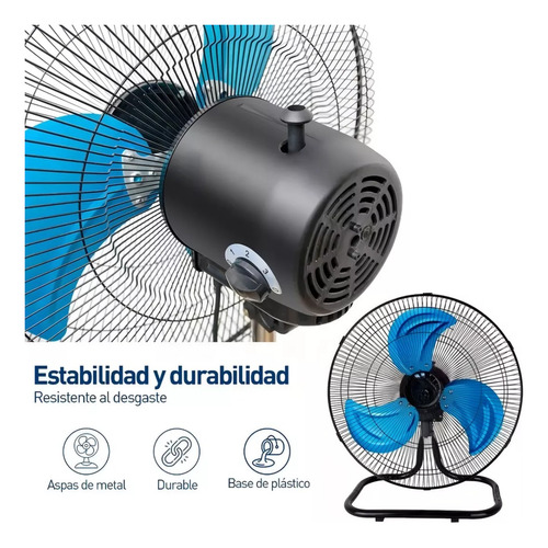 4 Pzs Ventilador Pedestal 3 Aspas Abánico 18 Pulgadas 3 En 1
