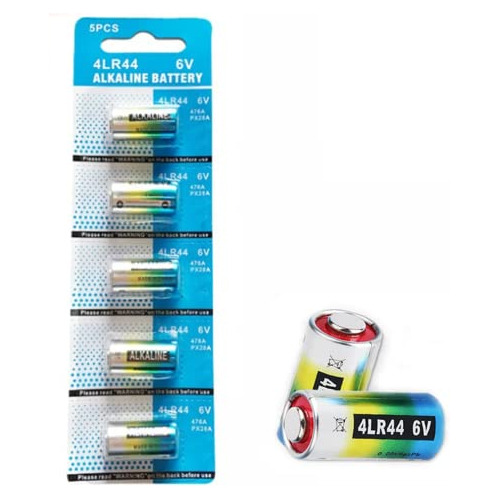 5 Piezas De Baterías Alcalinas 4lr44 De 6v 150mah 1/3a...