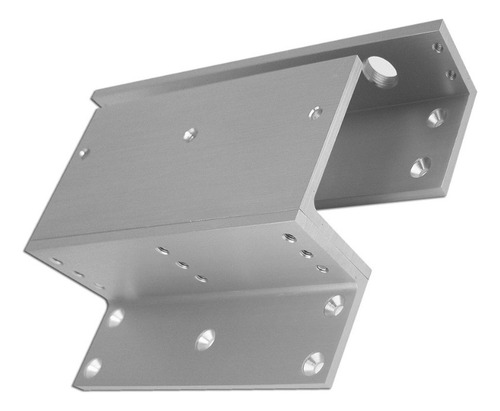 Kit De Cerradura Electromagnética Y Soporte Zl De 350kg Plata