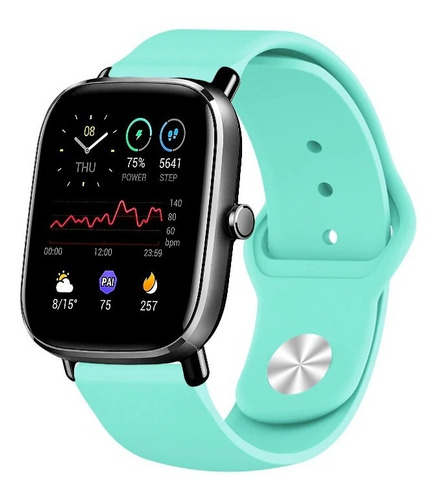 Correa Deportiva Lisa Premium Para Amazfit Gts 2 Mini Turquesa Ml