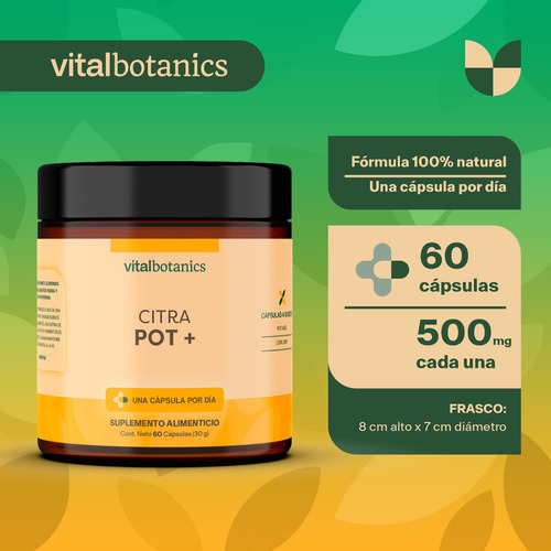 Citrato De Potasio Suplemento 60 Cápsulas | Vitalbotanics