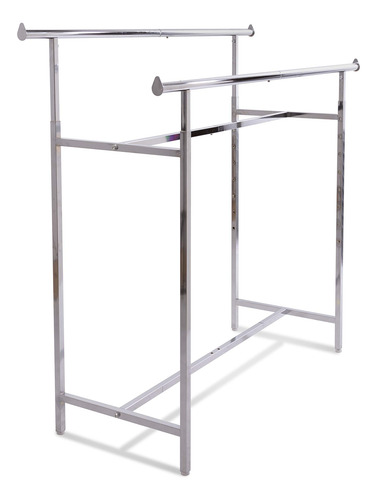 Econoco Estante Rectangular Ajustable De Doble Barra En