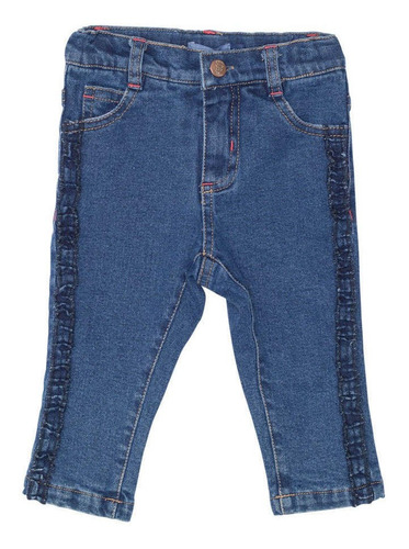 Jeans Bebe Algodón Invierno Niña Azul