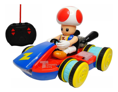  Carro Control Remoto Mario Bros Kart Luces Juguete Grande 