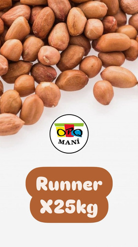Mani Runner Crudo Con Piel 25kg - Grano Seleccionado