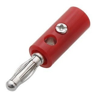 Conector Plug Banana Rojo C/tornillo X 5 Unidades