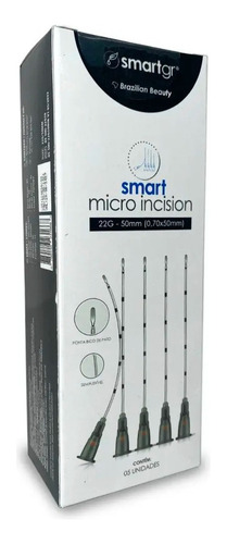 Cânula Smart Micro Incision 22g X 50mm Bico De Pato C/5 Un.