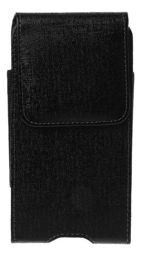 Funda De Cuero Negro Universal Clip De Cinturón Vertical Tel