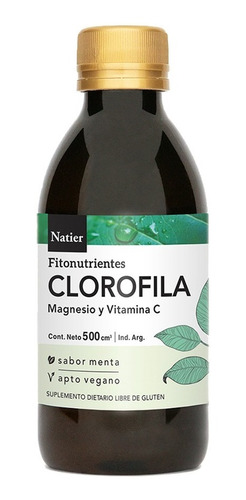 Clorofila Liquida X500ml Natier Magnesio Y Vitamina C