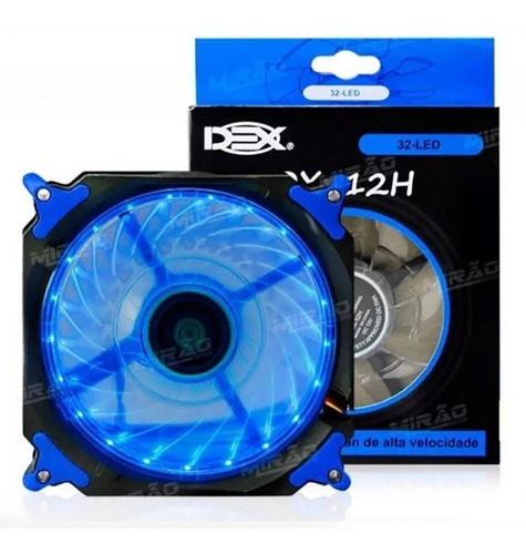 Cooler Fan Led Azul 120x120x25 12 Cm 120mm Blue