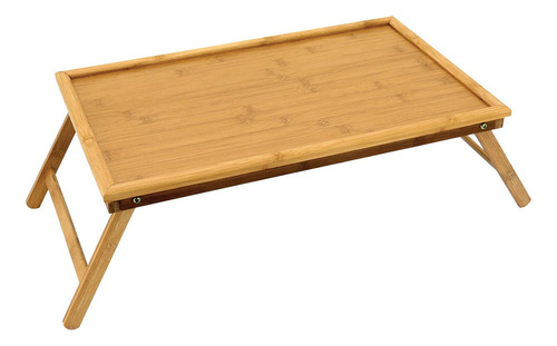 Table Bandeja Para Cama 19x61x30cm Bambu Natural Cor Marrom