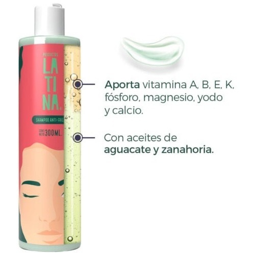 Shampoo Antifrizz Latina 300ml Metodo Curly