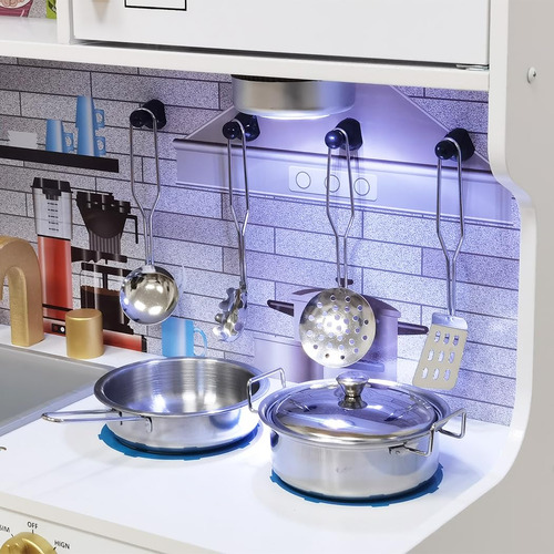 Juego De Cocina De Madera Con Luces, Niños Simulan Cocina, L